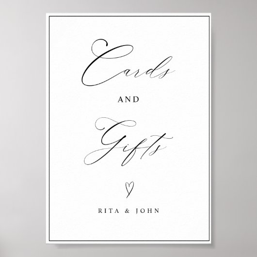 Elementarkarten und Geschenkgutscheine für Hochzei Poster (Vorne)