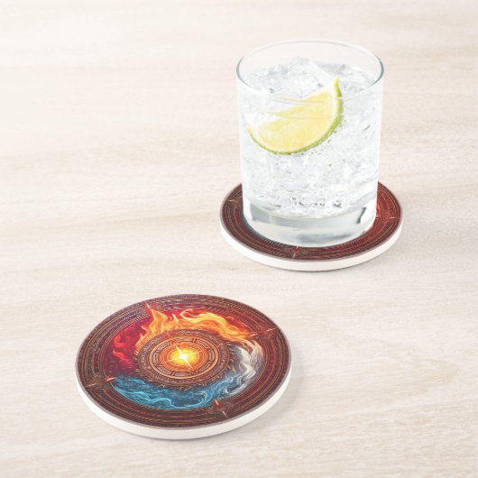 Elementarkreis des Powers Getränkeuntersetzer (Seite)