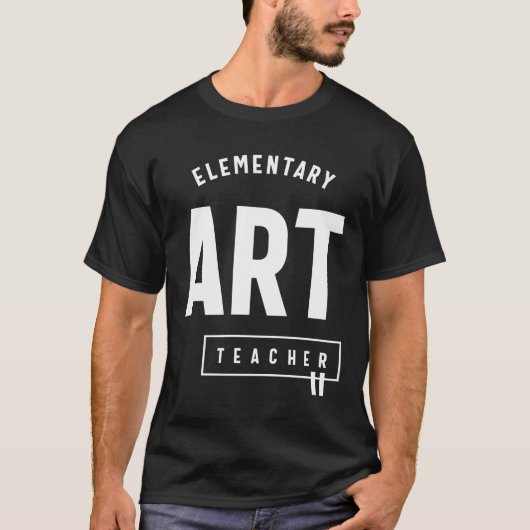 Elementarkunstlehrer Gift Funny Job Titel T-Shirt (Vorderseite)
