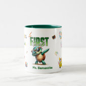 Elementarlehrer der ersten Klasse Dabbing Schildkr Zweifarbige Tasse (Mittel)