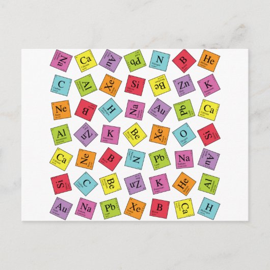 Elementarperiodic Postkarte (Vorderseite)