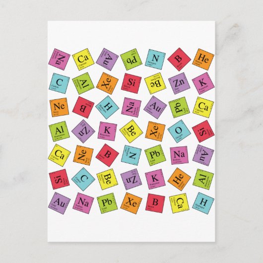 Elementarperiodic Postkarte (Vorderseite)