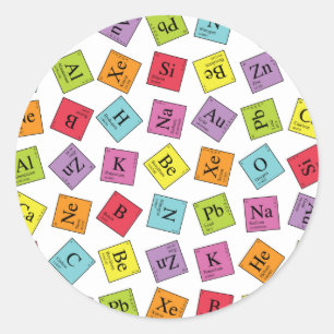 Elementarperiodic Runder Aufkleber