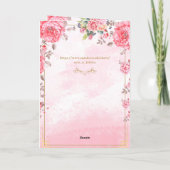 Elementarrosa Rose Niedlich Golden Kitten Geburtst Karte (Rückseite)