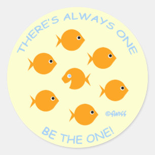 Elementarschülerzimmer Ermutigung Runder Aufkleber