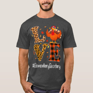 Elementarsekretärin Liebe Erntedank Leopard Tur T-Shirt