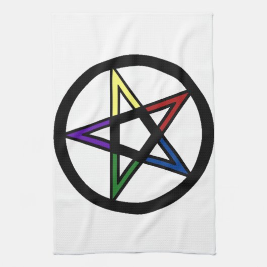Elementarwesen Pentagramm Handtuch (Vertikal)