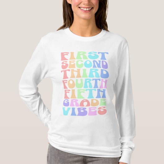 Elementary Grade Vibes Teacher Shirt - First Day (Vorderseite)