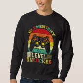 Elementary Level Unlocked Video Gamer Back to Scho Sweatshirt (Vorderseite)