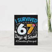 Elementary Principal Survived 67 Days Of School Hu Karte (Vorderseite)