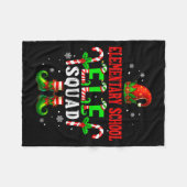 Elementary School Elf Squad Xmas Elf Hat Scute Ss Fleecedecke (Vorderseite (Horizontal))