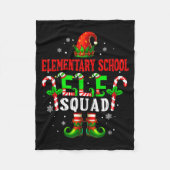Elementary School Elf Squad Xmas Elf Hat Scute Ss  Fleecedecke (Vorderseite)