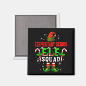 Elementary School Elf Squad Xmas Elf Hat Scute Ss Magnet (Vorderseite/Rückseite)