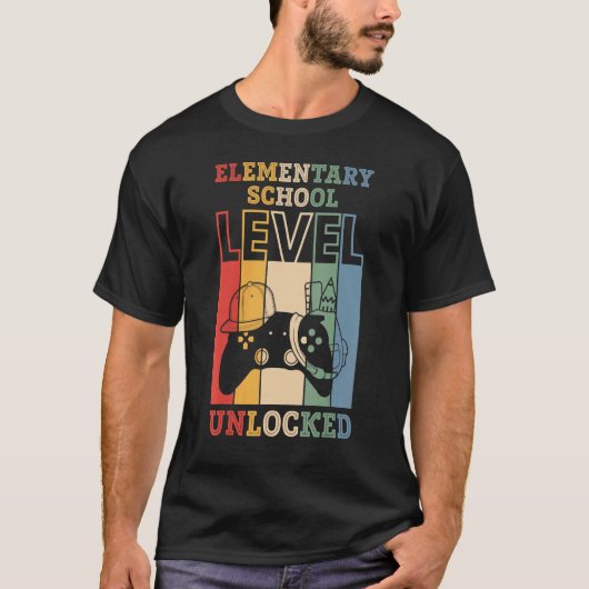 Elementary School Level Unlocked VideoGame BacktoS T-Shirt (Vorderseite)