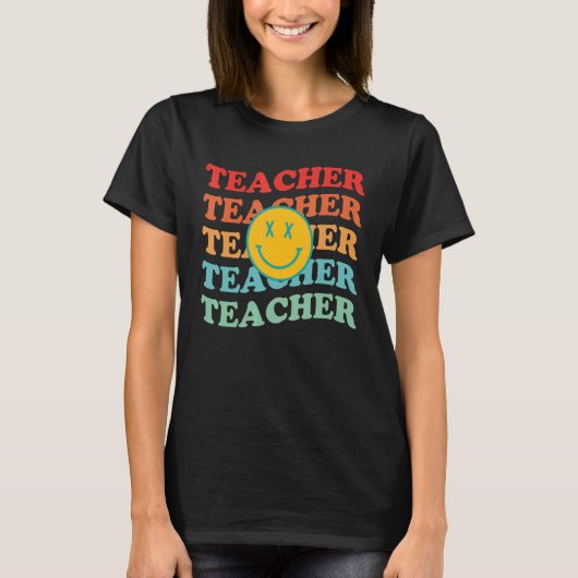 Elementary School Retro Teachers Inspirational Col T-Shirt (Vorderseite)