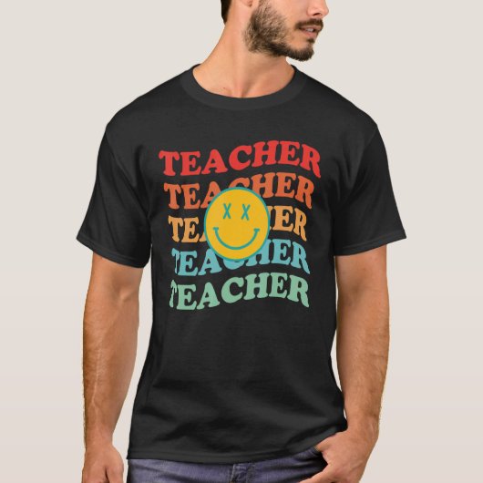 Elementary School Retro Teachers Inspirational Col T-Shirt (Vorderseite)