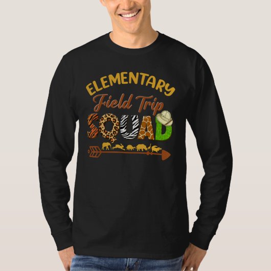 Elementary Students School Zoo Field Trip Squad Ma T-Shirt (Vorderseite)