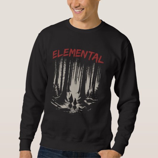 Elementarzwerge im Wald - Vintage Grafik D Sweatshirt (Vorderseite)