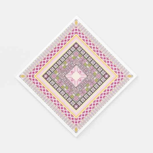 Elemente an den ethnischen Grenzen Serviette (Ecke)