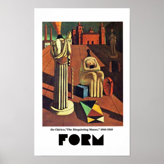 Elemente der Kunst - Form mit De Chirico Poster (Vorne)