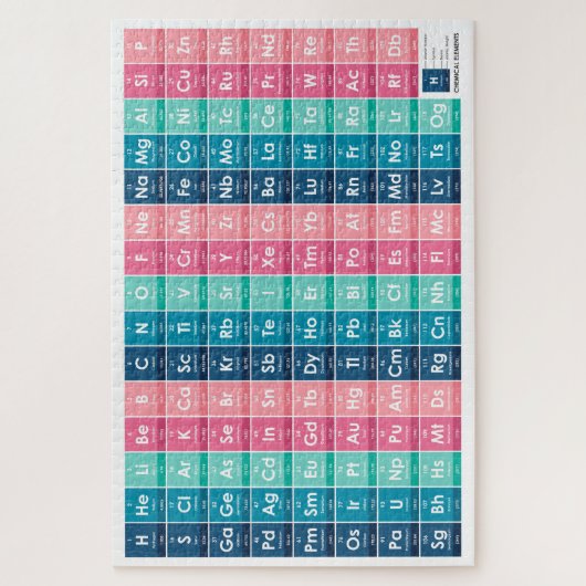 Elemente der Periodischen Tabelle 1014 Teile Puzzle (Vertikal)