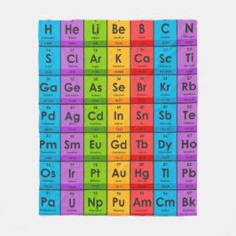 Elemente der Periodischen Tabelle Fleecedecke