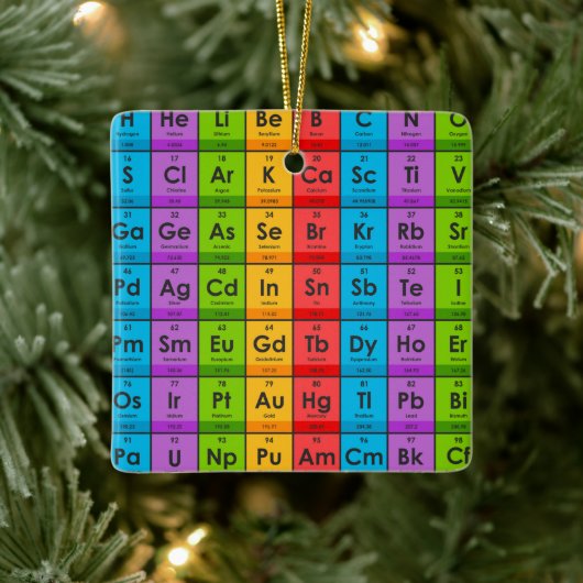Elemente der Periodischen Tabelle Keramikornament (Baum)