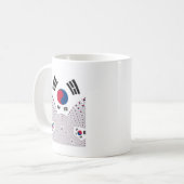 Elemente der roten und blauen Flagge Kaffeetasse (Vorderseite Links)