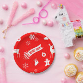 Elemente der Teller des Weihnachtsrotes (Party)