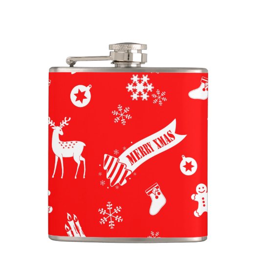 Elemente der Weihnachtsflasche Flachmann (Vorderseite)