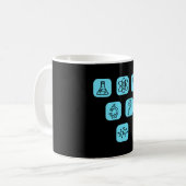 Elemente der Wissenschaft Kaffeetasse (Vorderseite Links)