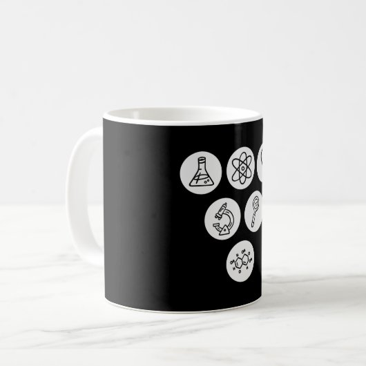Elemente der Wissenschaft Kaffeetasse (Vorderseite Links)