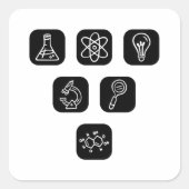 Elemente der Wissenschaft Quadratischer Aufkleber (Vorderseite)
