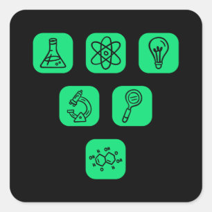 Elemente der Wissenschaft Quadratischer Aufkleber