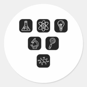 Elemente der Wissenschaft Runder Aufkleber