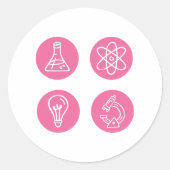 Elemente der Wissenschaft Runder Aufkleber (Vorderseite)