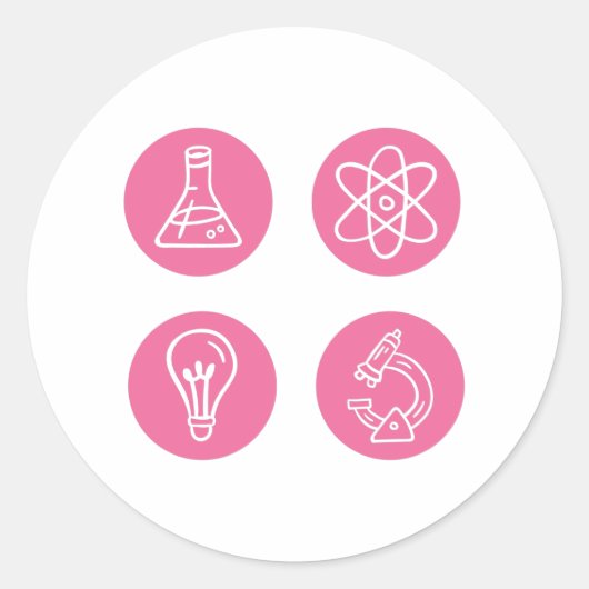 Elemente der Wissenschaft Runder Aufkleber (Vorderseite)