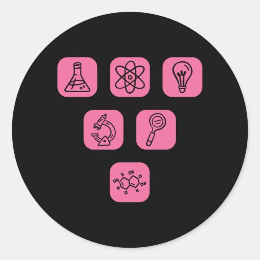 Elemente der Wissenschaft Runder Aufkleber (Vorderseite)