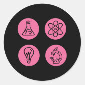 Elemente der Wissenschaft Runder Aufkleber (Vorderseite)