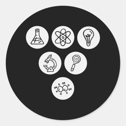Elemente der Wissenschaft Runder Aufkleber (Vorderseite)