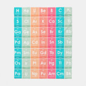 Elemente des farbigen Musters der Periodischen Tab Fleecedecke (Vorderseite)