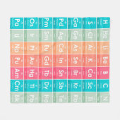 Elemente des farbigen Musters der Periodischen Tab Fleecedecke (Vorderseite (Horizontal))