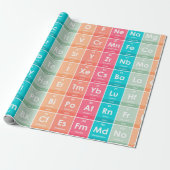 Elemente des farbigen Musters der Periodischen Tab Geschenkpapier (Ungerollt)