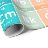 Elemente des farbigen Musters der Periodischen Tab Geschenkpapier (Rolleneckpunkt)