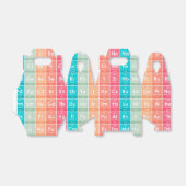 Elemente des farbigen Musters der Periodischen Tab Geschenkschachtel (Ungefaltet)