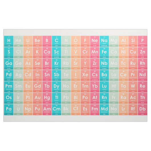 Elemente des farbigen Musters der Periodischen Tab Stoff (Yard (91,4 cm))