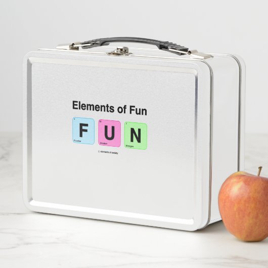 Elemente des Fun Niedlich Pastel Science Joke Metall Brotdose (Beispiel)