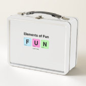 Elemente des Fun Niedlich Pastel Science Joke Metall Brotdose (Vorderseite)