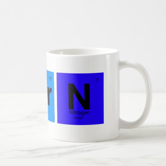 Elemente des guten Strickens vom Periodensystem Kaffeetasse (Rechts)