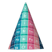 Elemente des Periodischen Tabellenmusters Partyhütchen (Vorderseite)